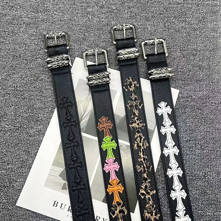 Embroidered Colorful Cross Belt