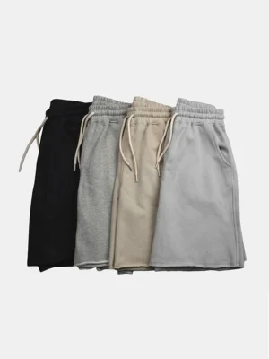 360g Union Kingdom Cloud Shorts Independent Brand Brushed Terry Rolled Hem Short Sweatpants