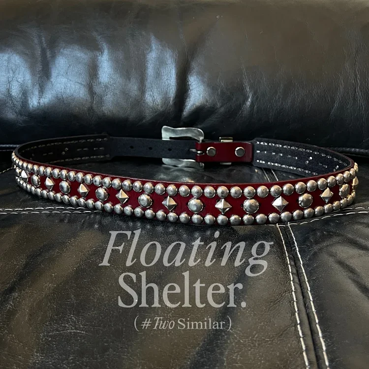[Real Shot] Erd Melancholy Rich Second Generation Rose Carved Belt Punk Red Round Willow Belt